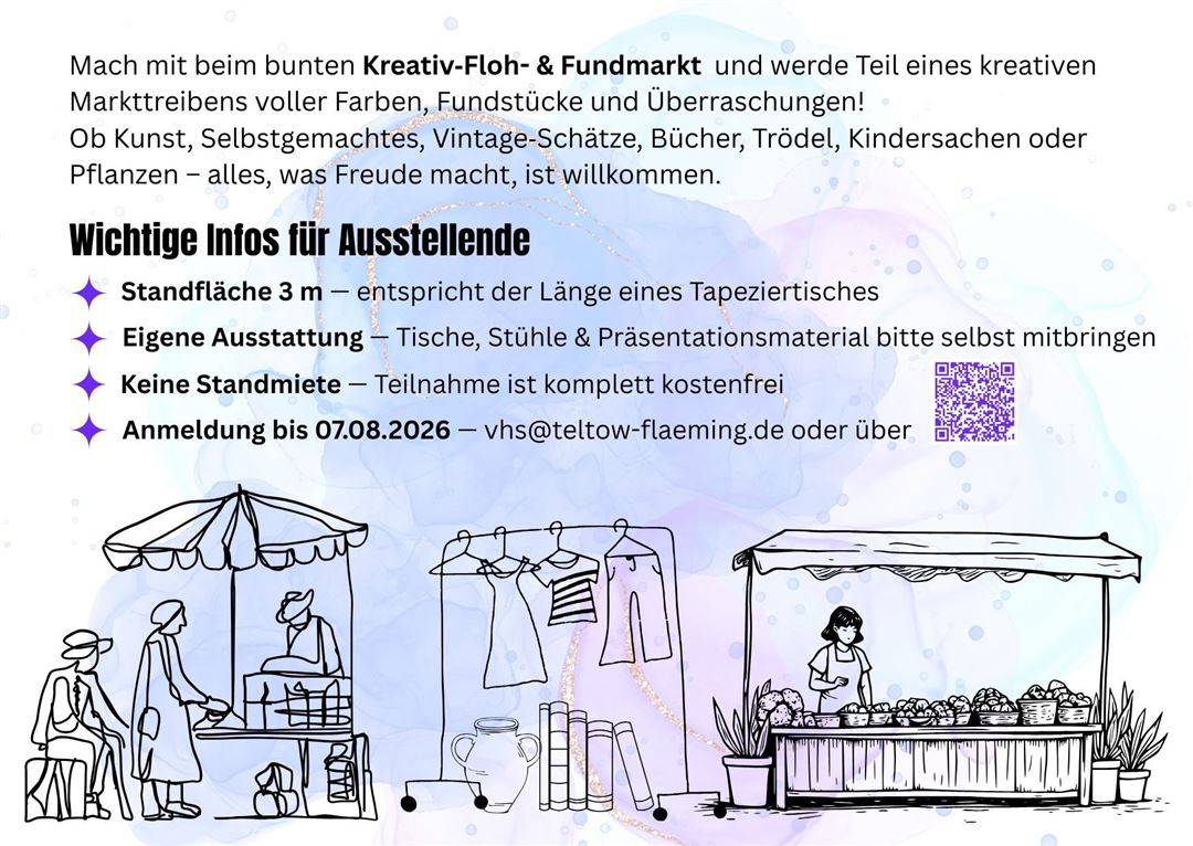 Flyer Kreativ‑Floh- & Fundmarkt