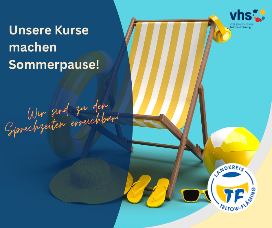 Öffnet die Seite 'Die Sommerpause der vhs-Kurse beginnt'